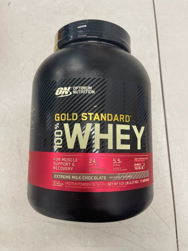Photo 1 of Optimum Nutrition Gold Standard 100% Whey Protein Powder, Extreme Milk Chocolate, 5 Pound