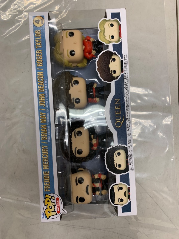 Photo 1 of Funko Pop Rocks: Queen - Freddie Mercury, Brian May, John Deacon, Roger Taylor - (Radio Gaga), 4-Pack - Collectable Vinyl Figure - Gift Idea - Official Merchandise - Toys for Kids & Adults