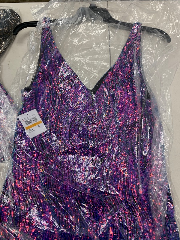 Photo 1 of NIGHTWAY Women's Plus Size Sequined Party Dress, Purple
