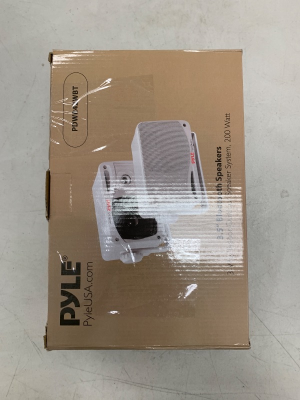 Photo 1 of Pyle Outdoor Waterproof Wireless Bluetooth Speaker - 3.5 Inch Pair 3-Way Active Passive Weatherproof Wall, Ceiling Mount Dual Speakers System w/Heavy Duty Grill, Patio, Indoor Use PDWR42BBT (Black)