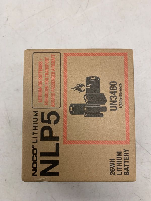 Photo 1 of NOCO Lithium NLP5: Ultra-Light 12V Lithium Powersport Battery – Group 5 – 2Ah – 250A Start Power – Intelligent BMS – UL Certified