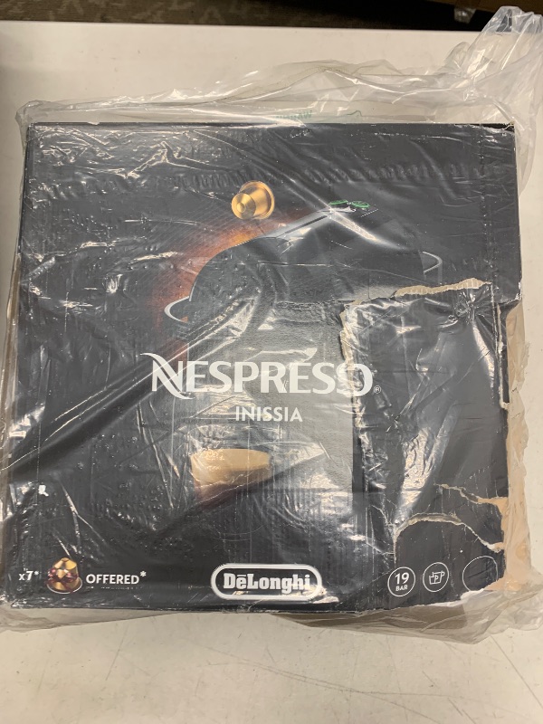 Photo 1 of Nespresso Inissia Espresso Machine by De'Longhi,24 oz, 1200 watts, Black