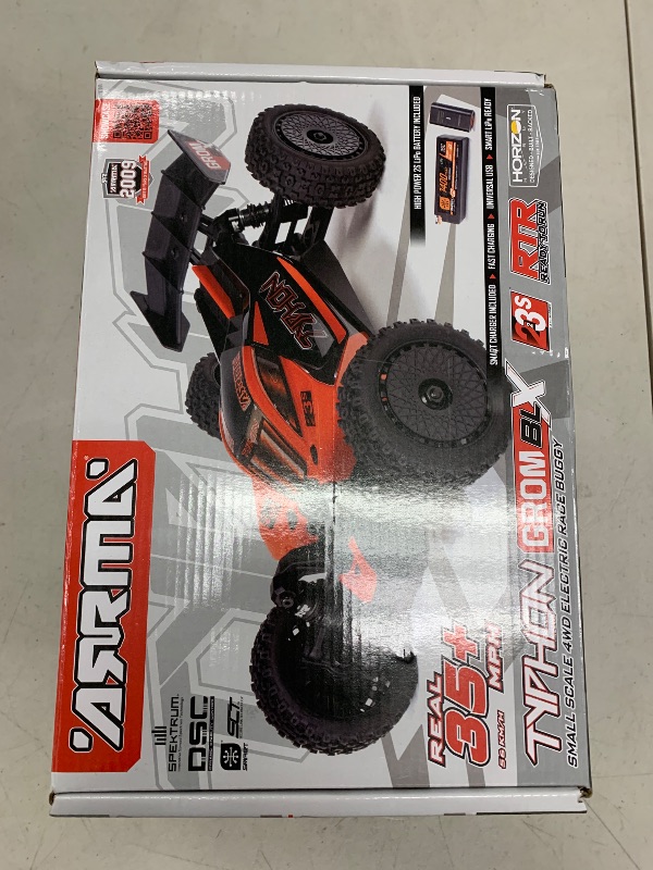 Photo 1 of ARRMA RC Car Typhon GROM 4X4 223S BLX BRUSHLESS Small Scale Buggy RTR with DSC, Battery & Charger Included, Blue, ARA2306ST2