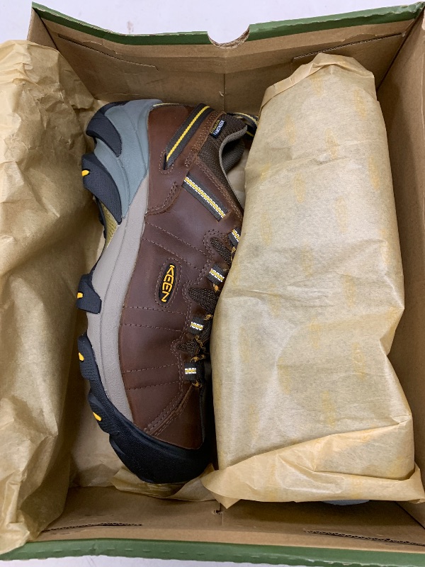 Photo 1 of KEEN Mens Targhee 2 Low Height Waterproof Hiking Shoes, Cascade Brown/Golden Yellow, 12 US
