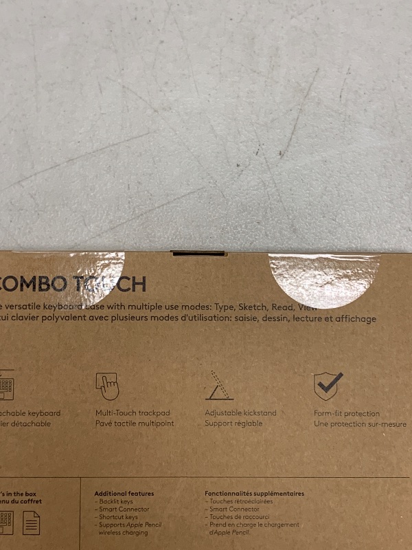 Photo 1 of Logitech Combo Touch iPad Pro 11-inch (M4)(2024) Keyboard Case - Detachable Backlit Keyboard for iPad Pro 11, Kickstand, Multi-use Mode - Midnight Black
