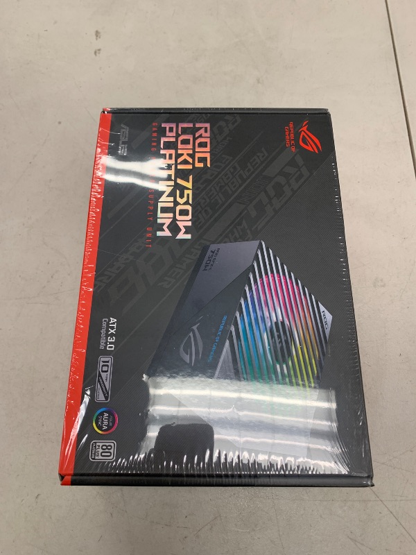 Photo 1 of ASUS ROG Loki SFX-L 750W Platinum (Fully Modular Power Supply, 80+ Platinum, Lambda A Certified, 120mm PWM ARGB Fan, Aura Sync, ATX 3.0 Compatible, PCIe 5.0 Ready, 10 Year Warranty)