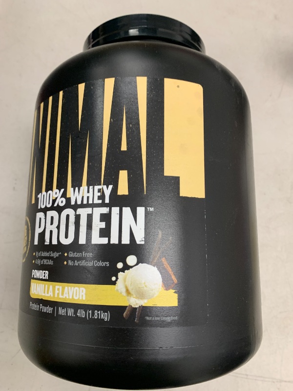 Photo 1 of Animal 100% Whey Protein Powder – Whey Blend for Pre Workout or Post Workout, Recovery, or an Anytime Low Sugar Protein Boost Meal Replacement with BCAA Branched Chain Amino Acids – Vanilla, 4 lb