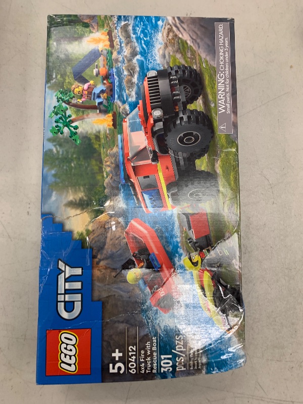 Photo 1 of LEGO City Fire 4x4 Fire Truck with Rescue Boat Building Toy - Pretend Play Preschool Toy for Boys & Girls, Ages 5+ - Gift Ideas for Birthdays - 60412
