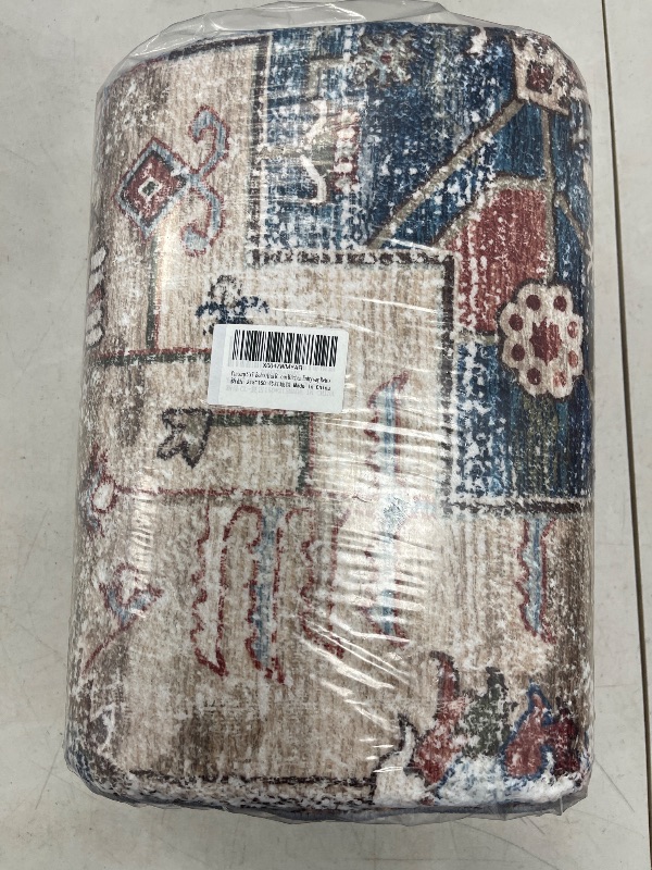 Photo 1 of Yancorp 5'x7' Boho Area Rug for Bedroom Non Slip Washable Rug Vintage Carpet Living Room Floor Mats Big Area Rug for Dining Table Retro