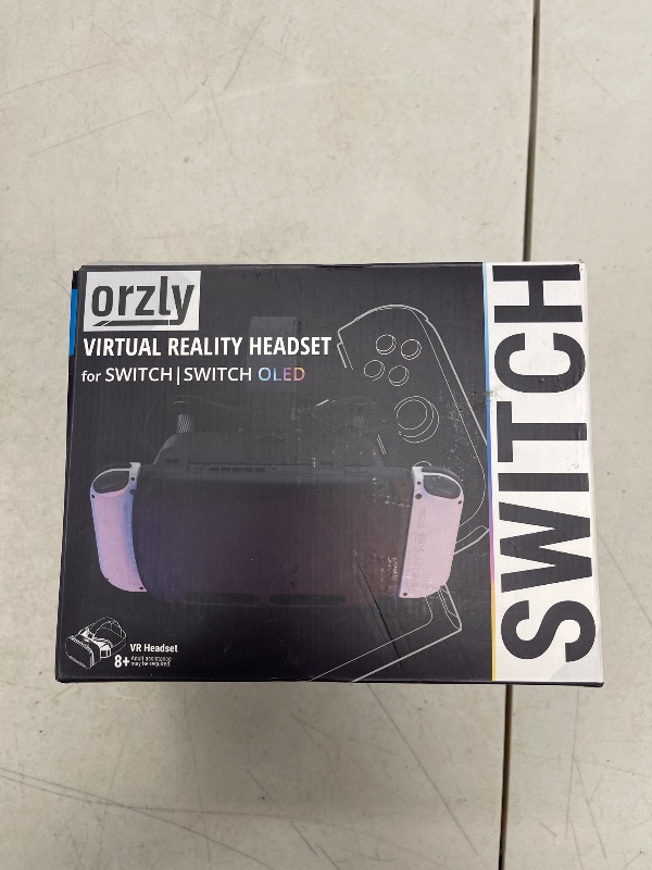 Photo 1 of Orzly VR Headset Designed for Nintendo Switch & Switch OLED Console with Adjustable Lens for a Virtual Reality Gaming Experience and for Labo VR - Black 