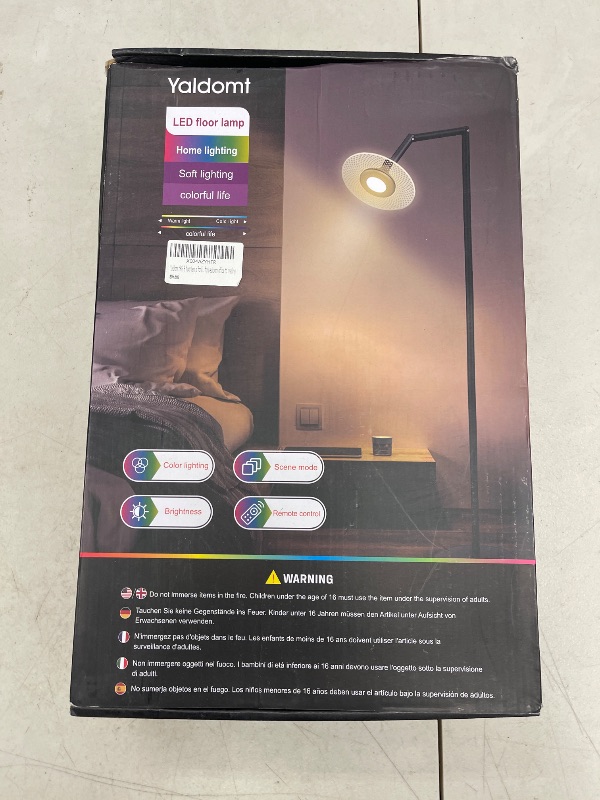 Photo 1 of Yaldomt RGB Floor lamp for Living Room: Smart Standing lamp with app Remote contral for Bedroom Office to Reading (1)