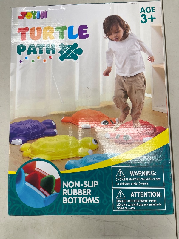 Photo 1 of JOYIN Turtle Balance Stepping Stones, 6 Pcs Kids Turtle Jumping Stones Steps Stones Up to 265 Ibs, Toddler Obstacle Course Coordination Game Toys for Ages 3 Years and UP Indoor or Outdoor Play