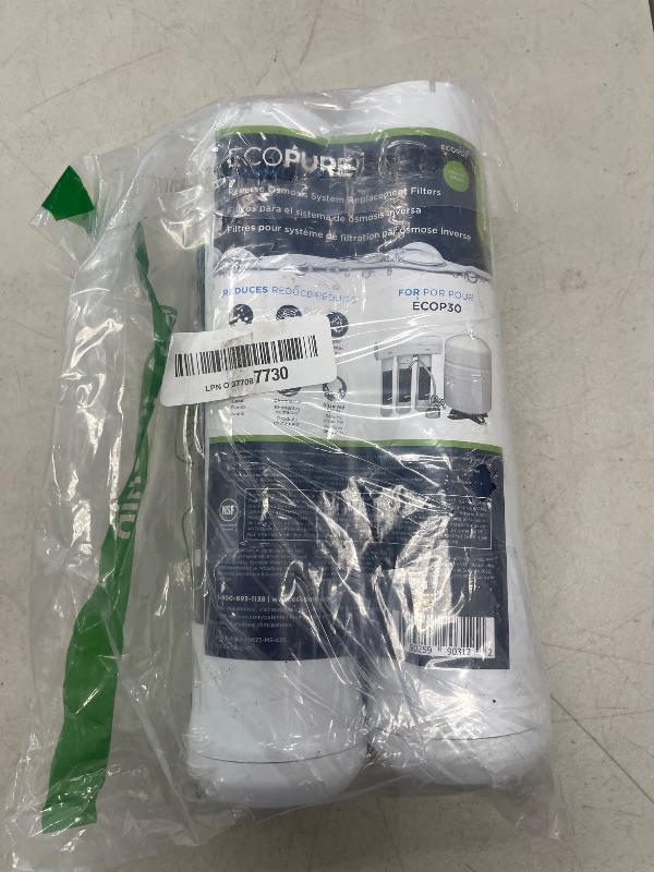 Photo 1 of EcoPure Reverse Osmosis Under Sink Replacement Water Filter Set (ECOROF) | NSF Certified | Fits ECOP30 System | 6-Month Filter Life