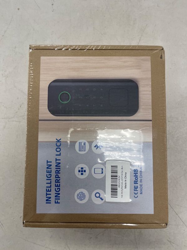 Photo 1 of Smart Keyless Entry Door Lock with Fingerprint & Touchscreen Keypad, Auto Lock, Bluetooth Control (Black)