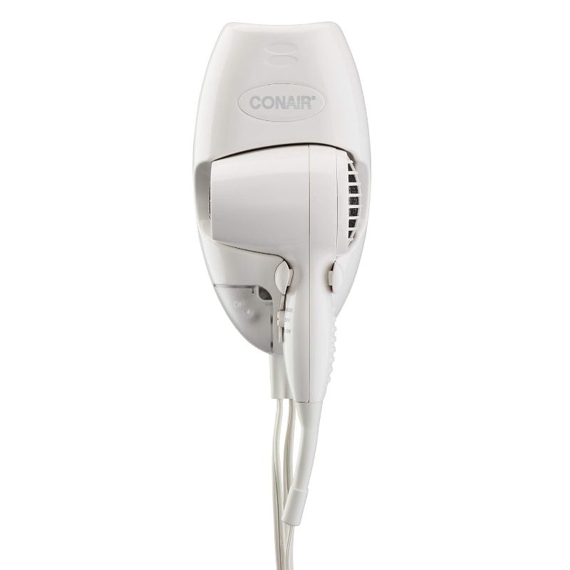 Photo 1 of Conair Wall-Mount Hair Dryer, 1600W Hair Dryer with LED Night Light, Wall Mount Blow Dryer