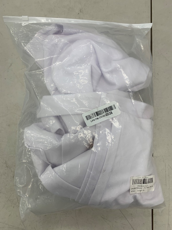 Photo 1 of Dmoled Women's Business Blazer Suit Ruffles Sleeveless Two Piece Solid Work Pant Suit Business Office Lady Suits Sets White