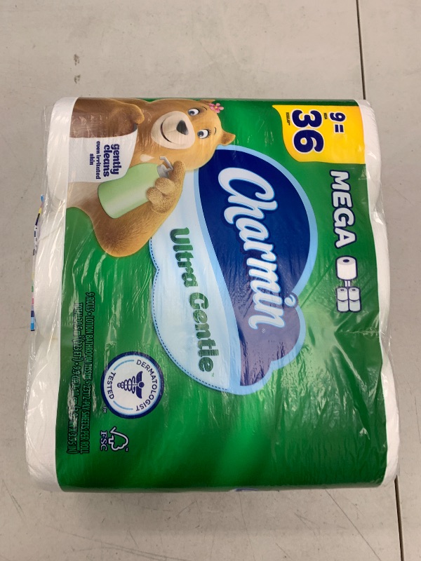 Photo 1 of Charmin Ultra Gentle Toilet Paper, 9 Mega Rolls, 231 Sheets Per Roll