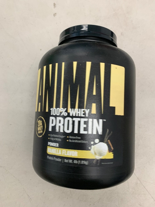 Photo 1 of Animal 100% Whey Protein Powder – Whey Blend for Pre Workout or Post Workout, Recovery, or an Anytime Low Sugar Protein Boost Meal Replacement with BCAA Branched Chain Amino Acids – Vanilla, 4 lb