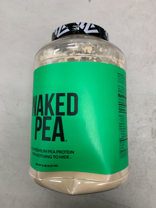 Photo 1 of NAKED Pea - 5LB 100% Pea Protein Powder from North American Farms - Unflavored Vegan Pea Protein Isolate - Plant Protein Powder, Easy to Digest - 76 Servings