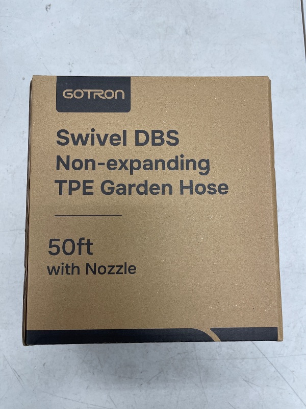 Photo 1 of Gotron Garden Hose 50ft, Non-Expanding Lightweight Water Hose with 7 Function Nozzle & 360° Swivel Grip, Flexible, Kink-Free, Wear-Resistant, Leak-Proof, 3/4" Thickened Connector, Yard, Garden