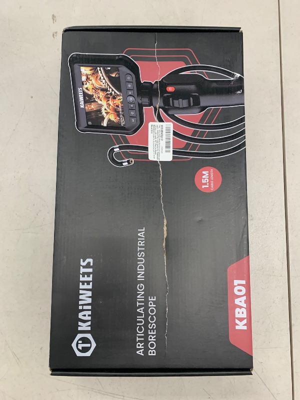 Photo 1 of Two-Way Articulating Borescope Camera with Light, KAIWEETS 0.33in Industrial Endoscope Camera with Light, 5FT Flexible Snake Inspection Scope for Automotive and Aircraft Mechanics