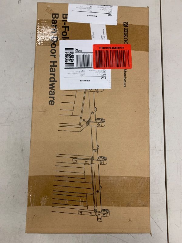 Photo 1 of ZEKOO Bifold Barn Door Hardware: 60 inch Bi Folding Door Hardware Kits for 56" Closet Doors - Easy Assembly Smoothly Quietly Bifold Doors Track Kit - I Shape Top Mount Roller - Bi fold Hardware Only