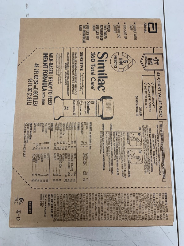 Photo 1 of Similac 360 Total Care Sensitive Infant Formula for Fussiness & Gas Due to Lactose Sensitivity, Has 5 HMO Prebiotics, Non-GMO, Baby Formula
