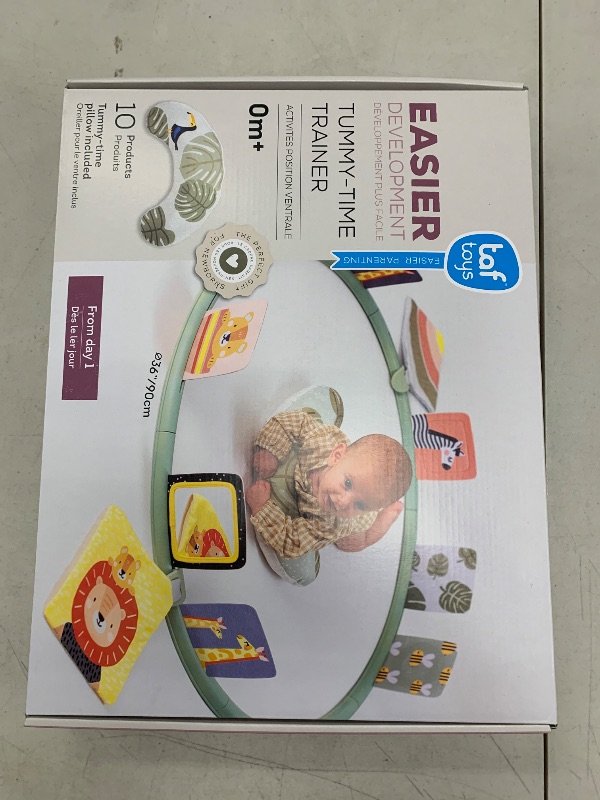 Photo 1 of Taf Toys Tummy Time Support for Newborns & Babies, Developmental Activity Center with Detachable Cushion & Toys Encourage Baby’s Senses Development, Fine & Gross Motor Skills & Eye-Hand Coordination