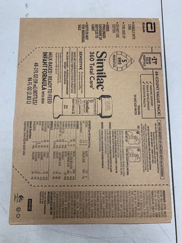 Photo 1 of Similac 360 Total Care Sensitive Infant Formula for Fussiness & Gas Due to Lactose Sensitivity, Has 5 HMO Prebiotics, Non-GMO, Baby Formula