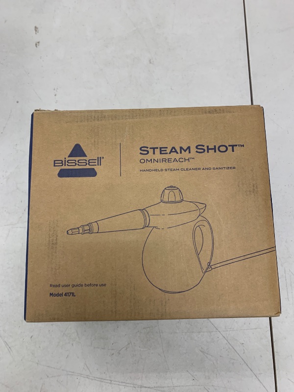 Photo 1 of BISSELL® Steam Shot™ OmniReach handheld portable steam cleaner for tile, grout, windows, bathrooms, kitchens, fabric steaming tool, includes 10 tools