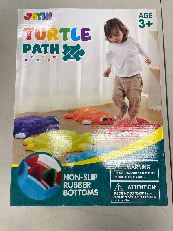 Photo 1 of JOYIN Turtle Balance Stepping Stones, 6 Pcs Kids Turtle Jumping Stones Steps Stones Up to 265 Ibs, Toddler Obstacle Course Coordination Game Toys for Ages 3 Years and UP Indoor or Outdoor Play