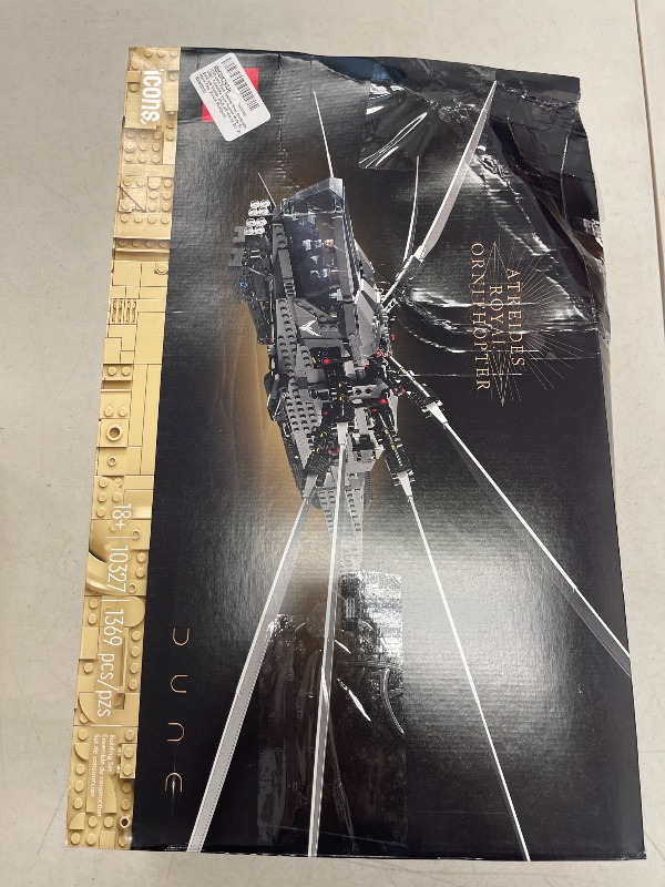 Photo 1 of LEGO Icons Dune Atreides Royal Ornithopter 10327, Collectible Dune Inspired Model for Build and Display, Adult Gift Idea for Sci-Fi Movie Fans, 8 Dune Minifigures
