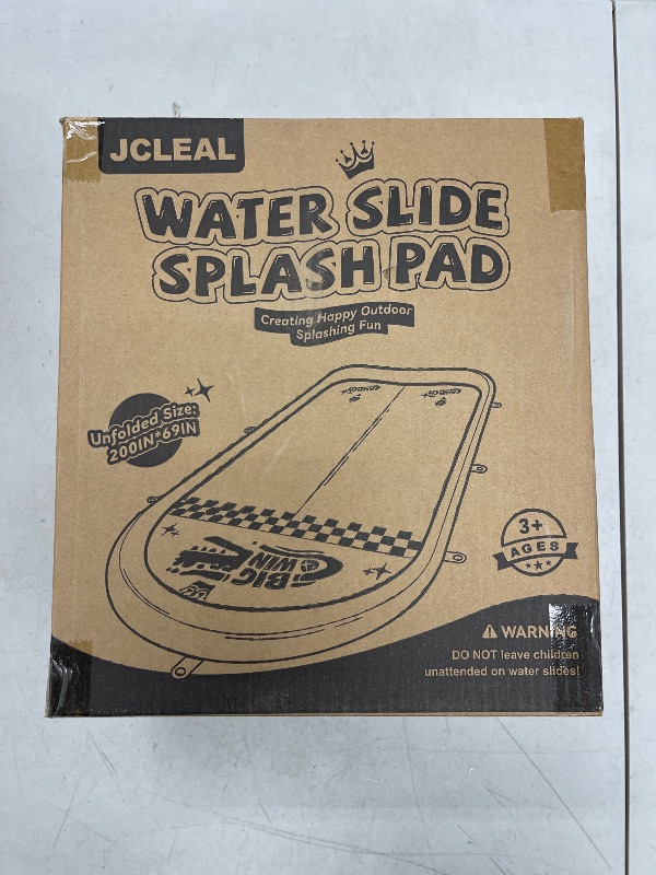 Photo 1 of JCLEAL 2-in-1 Slip and Slide,16.6 FT Splash Pad Water Slide for Kids Ages 3+ Lawn Water Splash with 2 Bodyboards Built in Sprinkler Pool for Backyard Summer Water Fun Toy