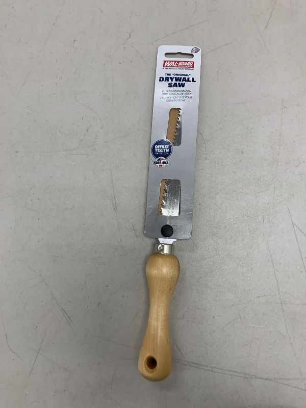 Photo 1 of WAL-BOARD TOOLS Marshalltown Original Drywall Saw, High - Carbon Steel Blade, Chisel Point, Aggressive Tooth Design, Durable Wood Handle, 004-001