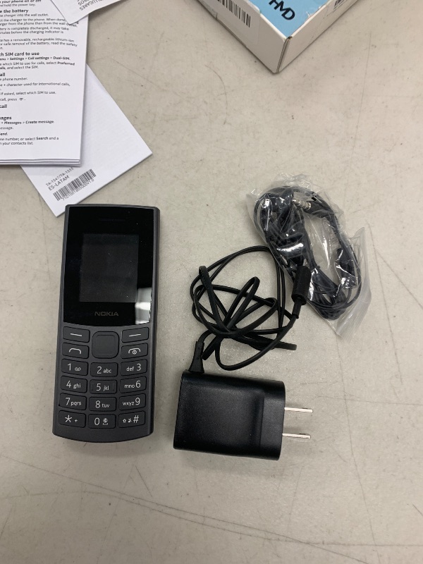 Photo 1 of Nokia 105 4G | Dual SIM | GSM Unlocked Mobile Phone | Volte | Charcoal | International Version | Not AT&T/Cricket/Verizon Compatible