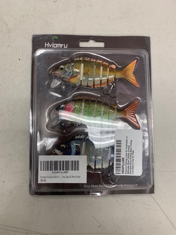 Photo 1 of Hviomru Fishing Lures for Freshwater or Saltwater,Most Lifelike Jointed Swimbait,Slow Sinking Bass Fishing Lure,Easy to Use for Fishing Beginner and Pros,3pcs(3.94in-0.8oz)