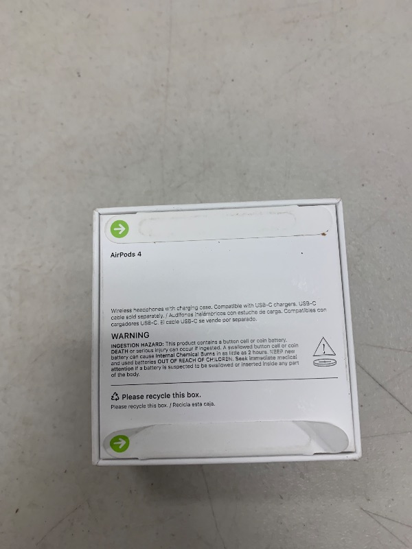 Photo 1 of Apple AirPods 4 Wireless Earbuds, Bluetooth Headphones, Personalized Spatial Audio, Sweat and Water Resistant, USB-C Charging Case, H2 Chip, Up to 30 Hours of Battery Life, Effortless Setup for iPhone