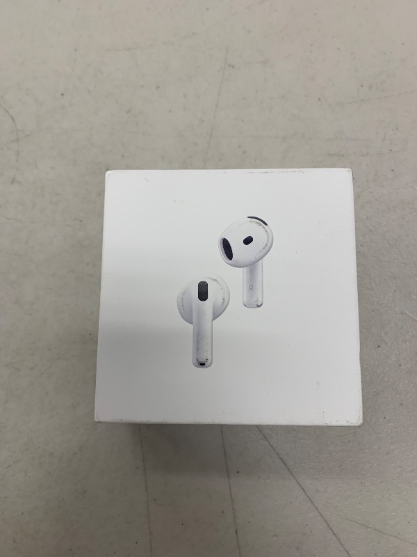 Photo 1 of Apple AirPods 4 Wireless Earbuds, Bluetooth Headphones, with Active Noise Cancellation, Adaptive Audio, Transparency Mode, Personalized Spatial Audio, USB-C Charging Case, Wireless Charging, H2 Chip