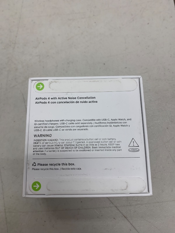 Photo 1 of Apple AirPods 4 Wireless Earbuds, Bluetooth Headphones, with Active Noise Cancellation, Adaptive Audio, Transparency Mode, Personalized Spatial Audio, USB-C Charging Case, Wireless Charging, H2 Chip