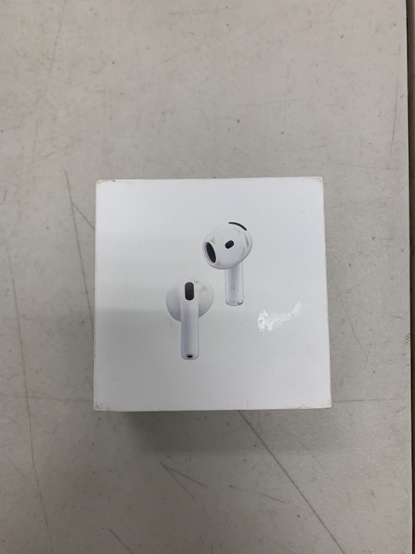 Photo 1 of Apple AirPods 4 Wireless Earbuds, Bluetooth Headphones, with Active Noise Cancellation, Adaptive Audio, Transparency Mode, Personalized Spatial Audio, USB-C Charging Case, Wireless Charging, H2 Chip