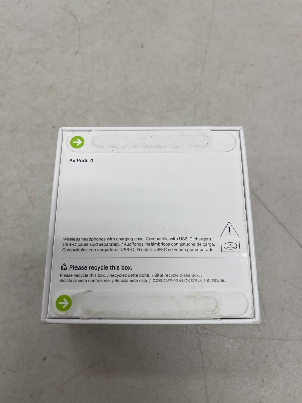 Photo 1 of Apple AirPods 4 Wireless Earbuds, Bluetooth Headphones, Personalized Spatial Audio, Sweat and Water Resistant, USB-C Charging Case, H2 Chip, Up to 30 Hours of Battery Life, Effortless Setup for iPhone
