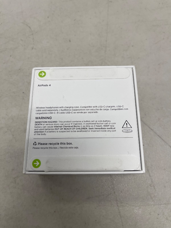 Photo 1 of Apple AirPods 4 Wireless Earbuds, Bluetooth Headphones, Personalized Spatial Audio, Sweat and Water Resistant, USB-C Charging Case, H2 Chip, Up to 30 Hours of Battery Life, Effortless Setup for iPhone