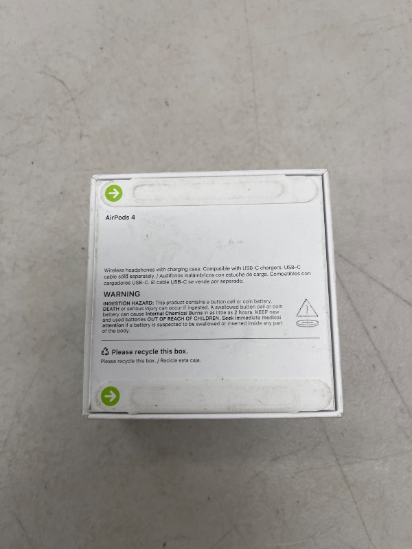 Photo 1 of Apple AirPods 4 Wireless Earbuds, Bluetooth Headphones, Personalized Spatial Audio, Sweat and Water Resistant, USB-C Charging Case, H2 Chip, Up to 30 Hours of Battery Life, Effortless Setup for iPhone