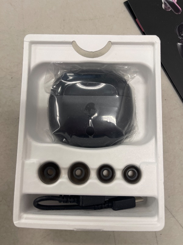 Photo 1 of Skullcandy Rail ANC Wireless Earbuds, Bluetooth Headphones, Active Noise Cancelling, Up to 38 Hours Battery, Microphone for iPhone Android, Customizable via Skull-iQ App - True Black