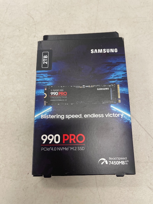 Photo 1 of Samsung 990 PRO SSD NVMe M.2 PCIe Gen4, M.2 2280 Internal Solid State Hard Drive, Seq. Read Speeds Up to 7,450 MB/s for High End Computing, Gaming, and Heavy Duty Workstations, MZ-V9P2T0B/AM