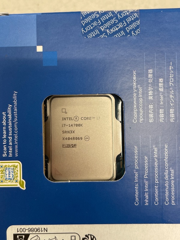 Photo 1 of Intel® Core™ i7-14700K New Gaming Desktop Processor 20 cores (8 P-cores + 12 E-cores) with Integrated Graphics - Unlocked