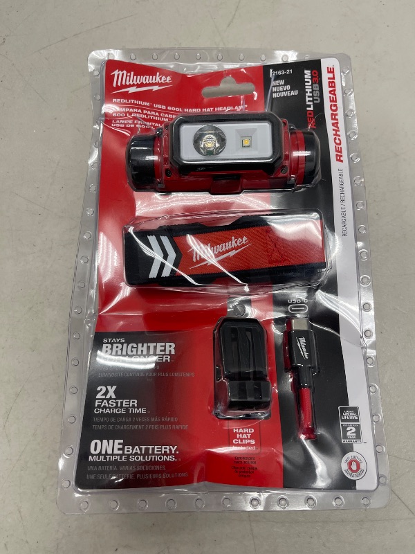 Photo 1 of Milwaukee Electric - REDLITHIUM. USB Hard HAT HEADLAMP