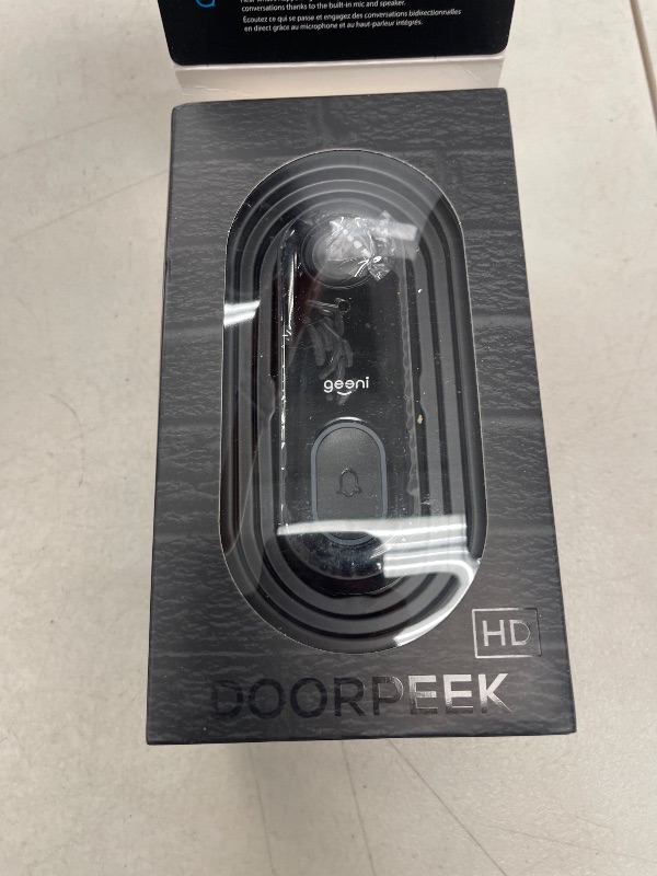 Photo 1 of Geeni Smart Video Doorbell, 1080p HD, Motion Detection, Night Vision, Two-Way Audio, Weather-Resistant, Wired Installation, Alexa & Google Assistant Compatible, Wi-Fi Security Camera