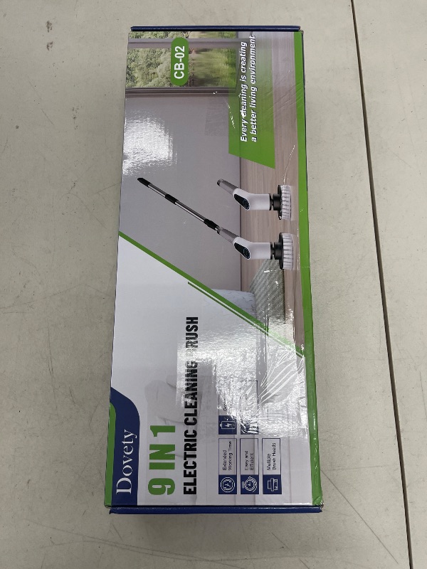 Photo 1 of Dovety Electric Spin Scrubber, Cordless Cleaning Brush, Shower Scrubber with 8 Replaceable Brush Head, Power Cleaning Brush with Extension Handle, 2 Adjustable Speed, for Bathtub Grout Tile Floor