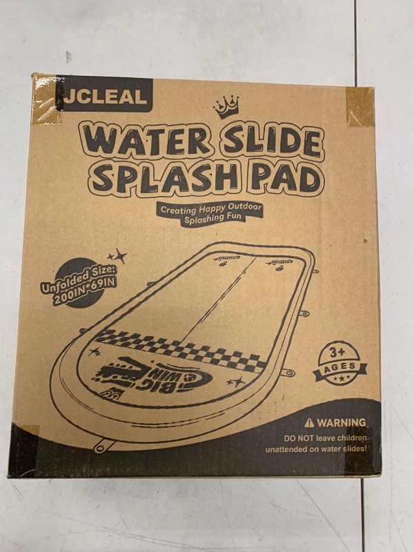 Photo 1 of JCLEAL 2-in-1 Slip and Slide,16.6 FT Splash Pad Water Slide for Kids Ages 3+ Lawn Water Splash with 2 Bodyboards Built in Sprinkler Pool for Backyard Summer Water Fun Toy